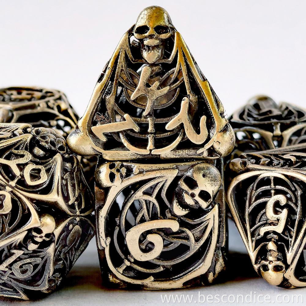 Skull Metal Dnd Dice Sets Skull Metal Dnd Dice Sets